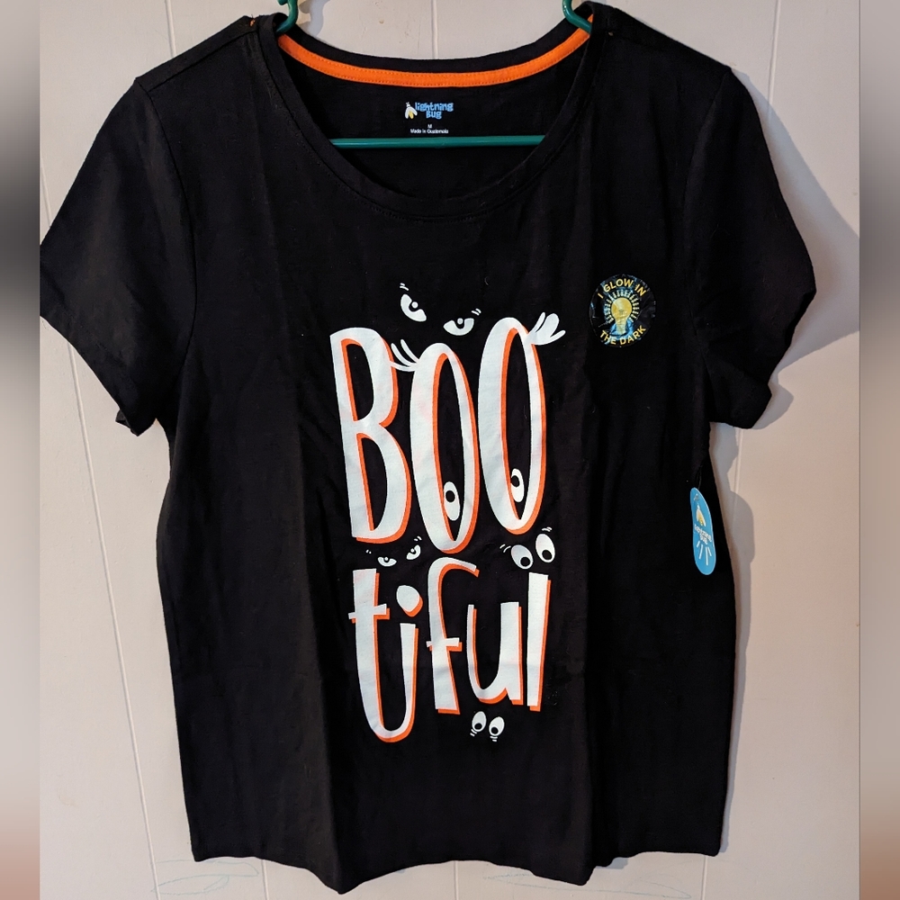 Lightning Bug Halloween Glow in the Dark Women's Size M Black